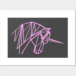 pink unicorn Posters and Art